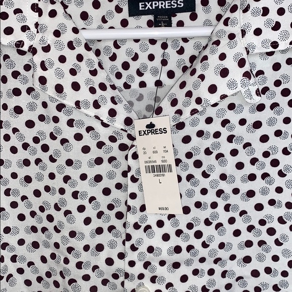 Express Dot Button Down Shirt-slim fit - Picture 3 of 6